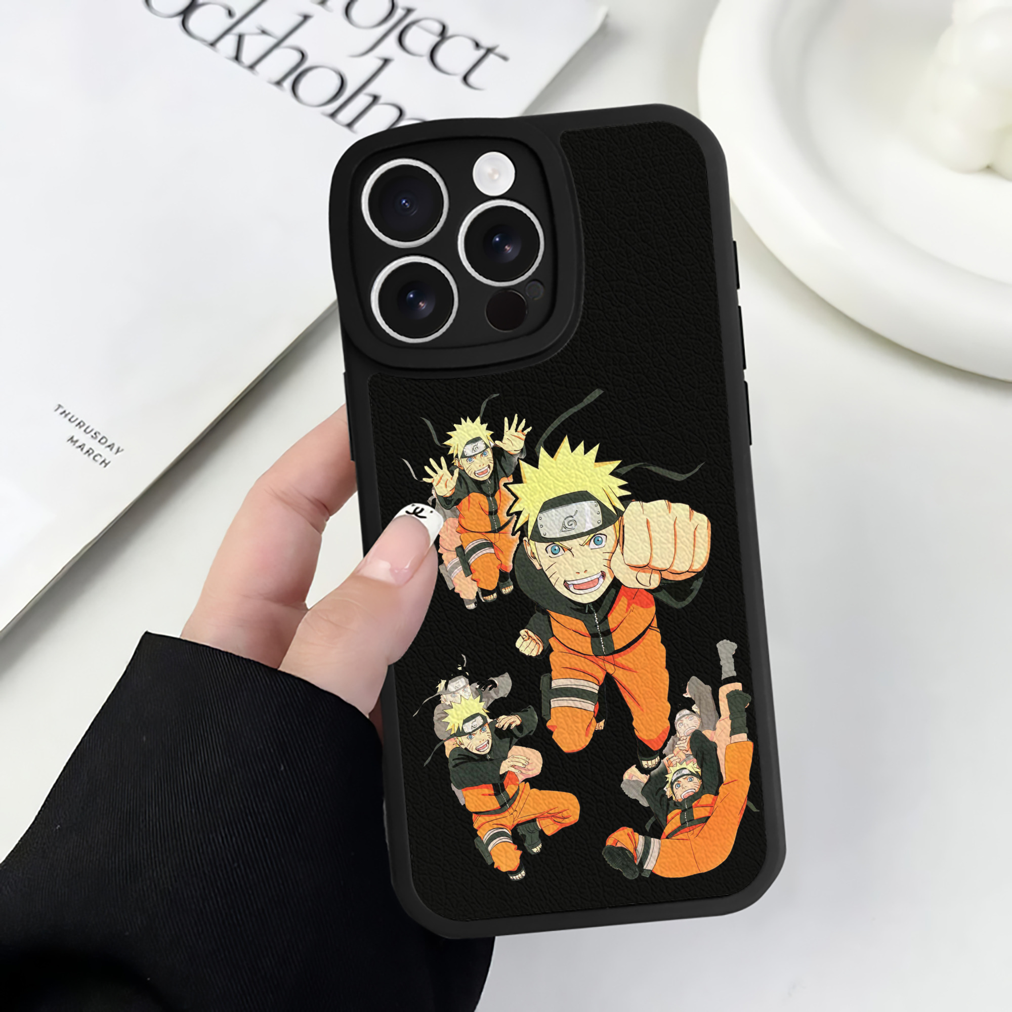 （画像用） NARUTO -ナルト- うずまき ナルト Uzumaki Naruto 【iPhone 16シリーズ対応】シリコンスマホケース（レザー調） 材質：シリコン